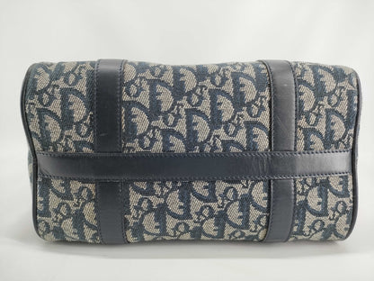 Dior Christian Dior Trotter Handbag Mini Boston Bag Blue Boston Bag