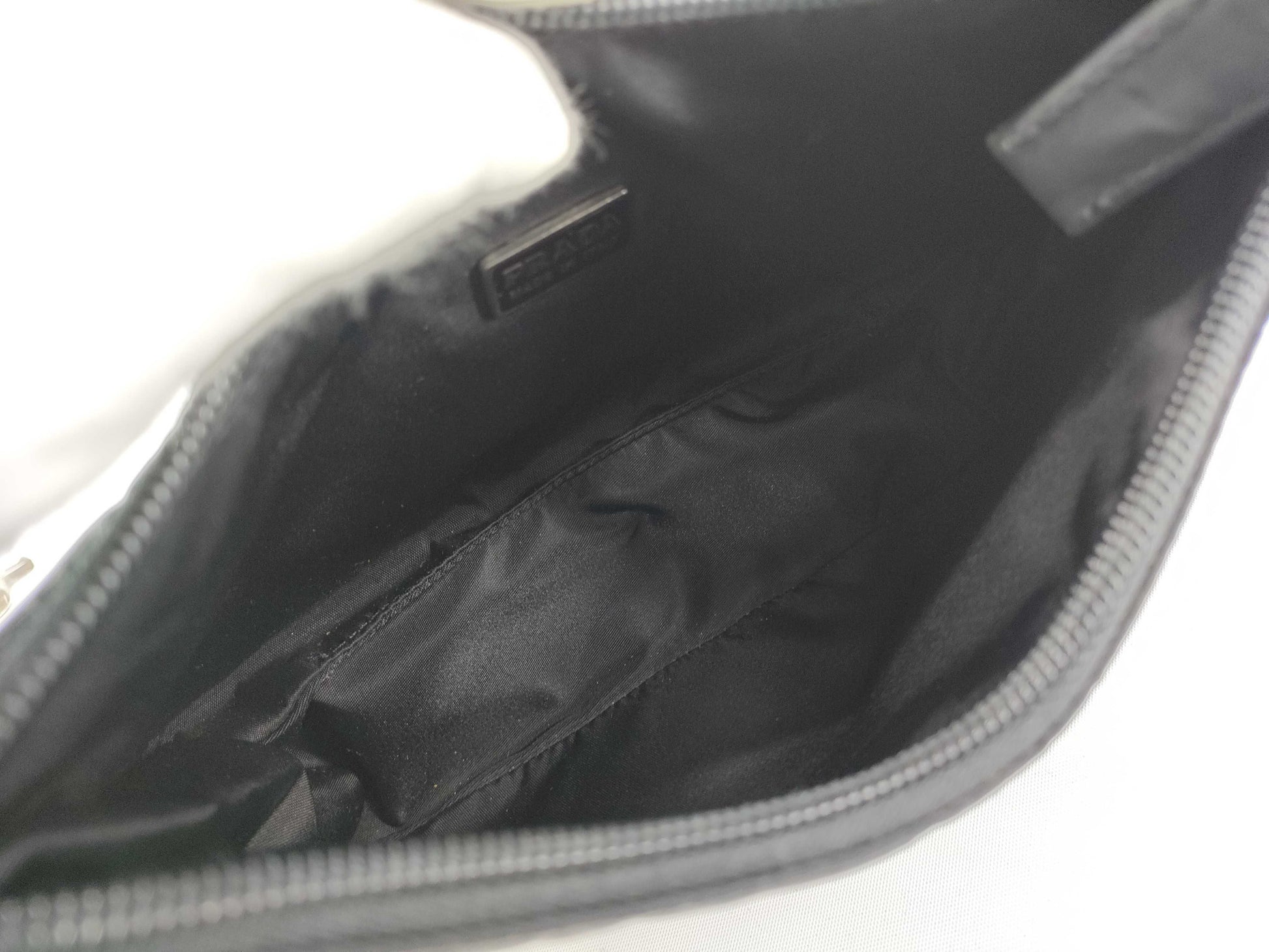 PRADA Nylon Prada Pouch Handbag Black Handbag