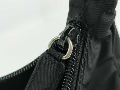 PRADA Nylon Prada Pouch Handbag Black Handbag