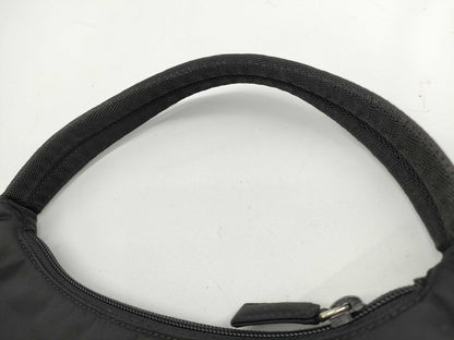 PRADA Nylon Prada Pouch Handbag Black Handbag