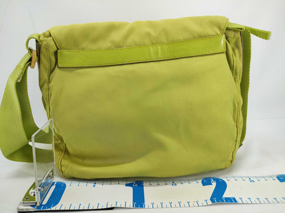 PRADA Nylon Prada Shoulder Bag Green Shoulder Bag