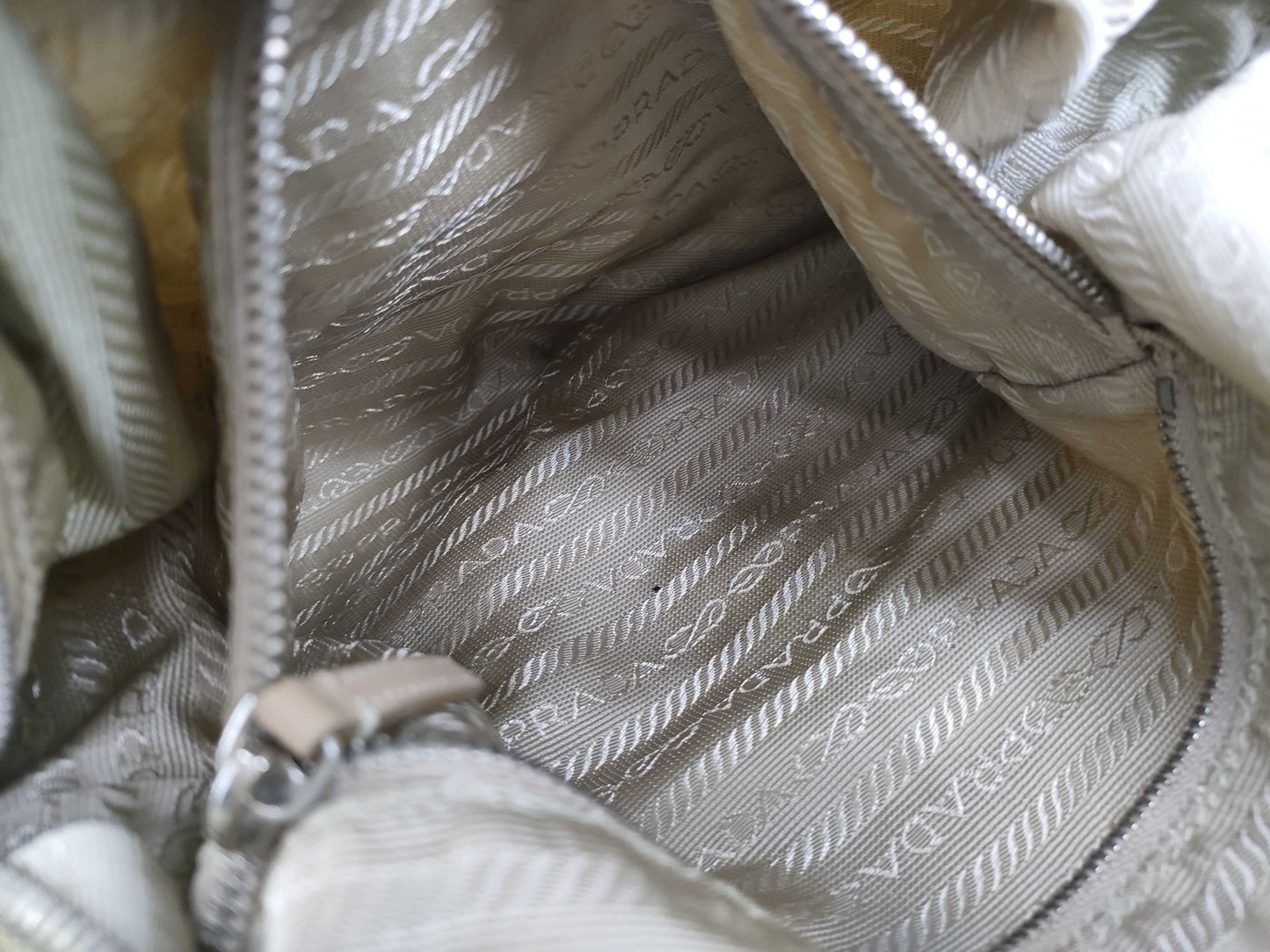 PRADA Nylon Prada Shoulder Bag White Shoulder Bag