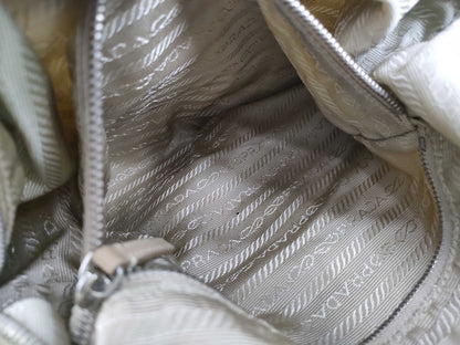 PRADA Nylon Prada Shoulder Bag White Shoulder Bag