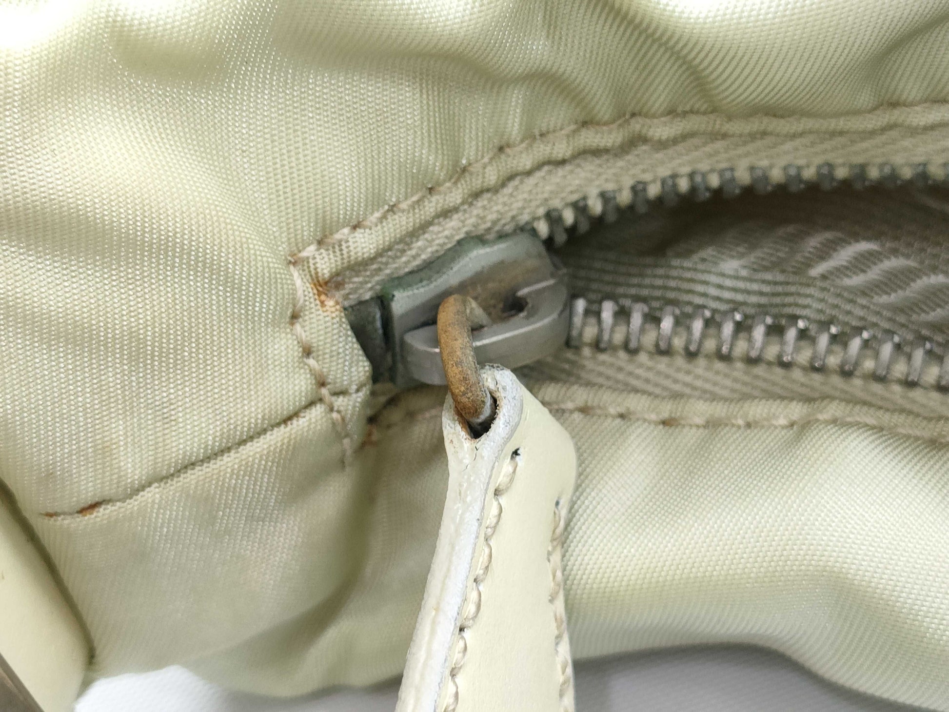 PRADA Nylon Prada Shoulder Bag White Shoulder Bag