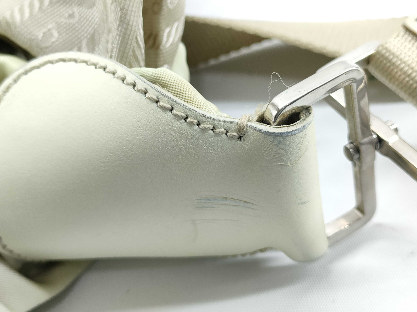 PRADA Nylon Prada Shoulder Bag White Shoulder Bag