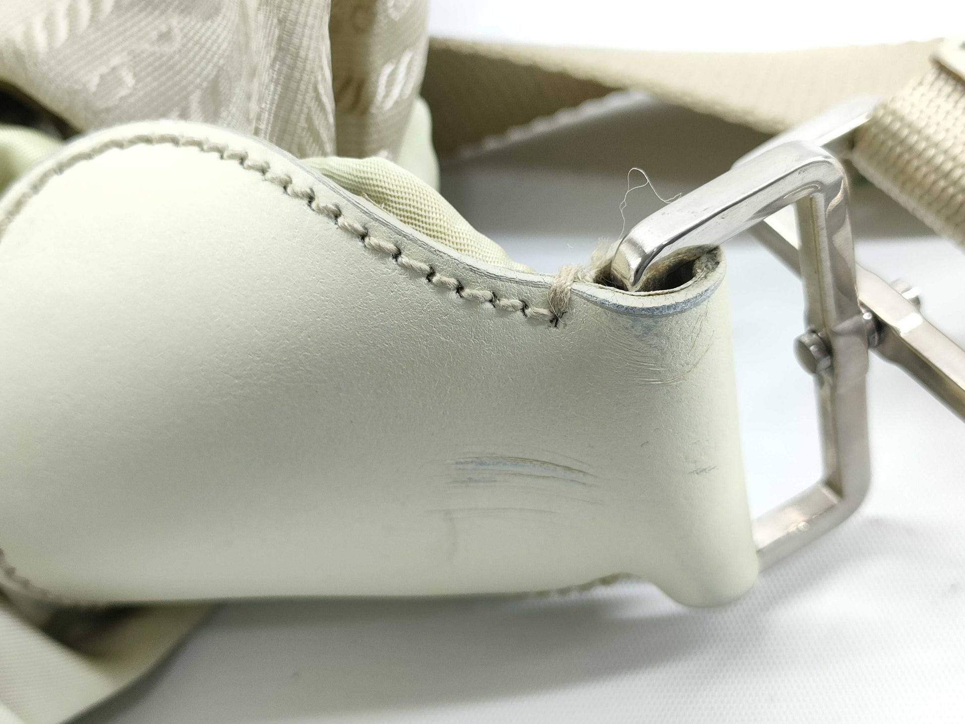 PRADA Nylon Prada Shoulder Bag White Shoulder Bag