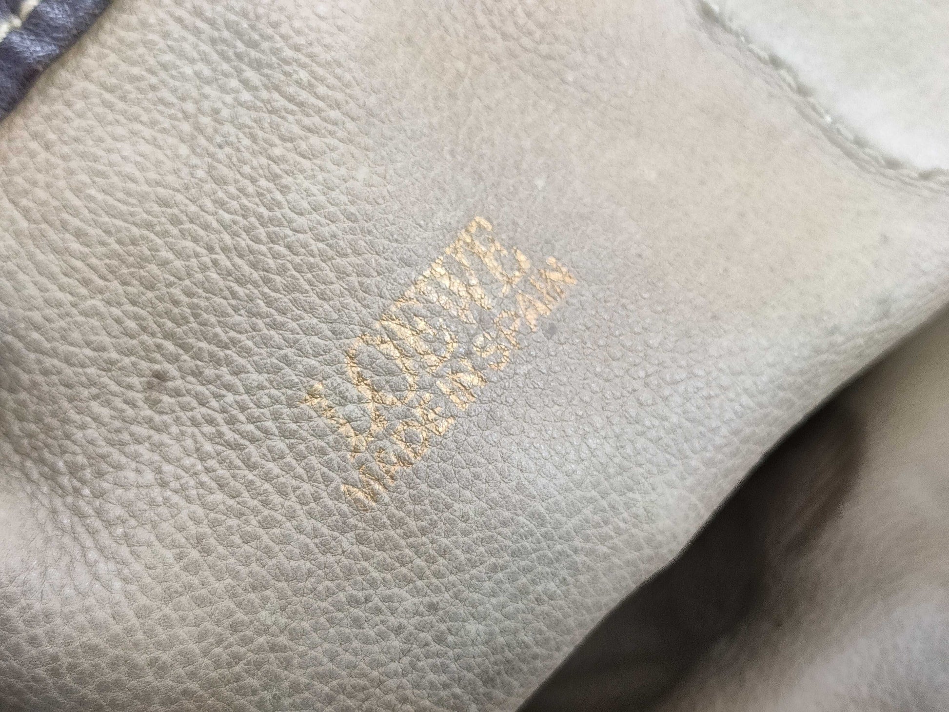 LOEWE Anagram Suede Brown Tote Bag with Pouch