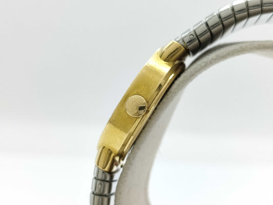 BVLGARI Tubogas BB232T P.92431 Quartz Black Dial 18K Gold Women's Watch