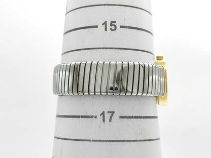 BVLGARI Tubogas BB232T P.92431 Quartz Black Dial 18K Gold Women's Watch