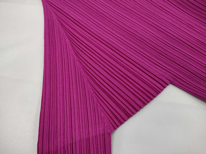 PLEATS PLEASE Pleated Dress, Long Sleeve, Polyester, Made in Japan, Pink, Size 3, Dress