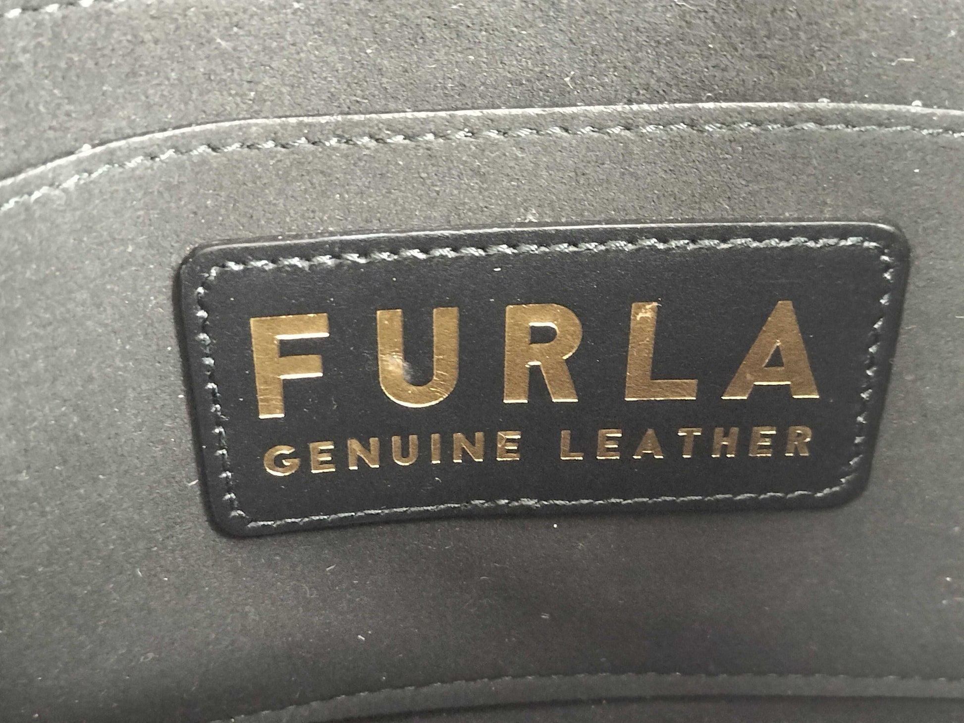 FURLA Flow Top Handle M Leather Shoulder Bag, 2-Way, Dark Navy