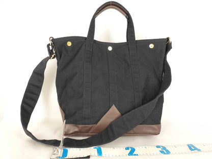 PORTER FURLA Flow Top Handle M Leather Shoulder Bag 2-Way Dark Navy Tote Bag
