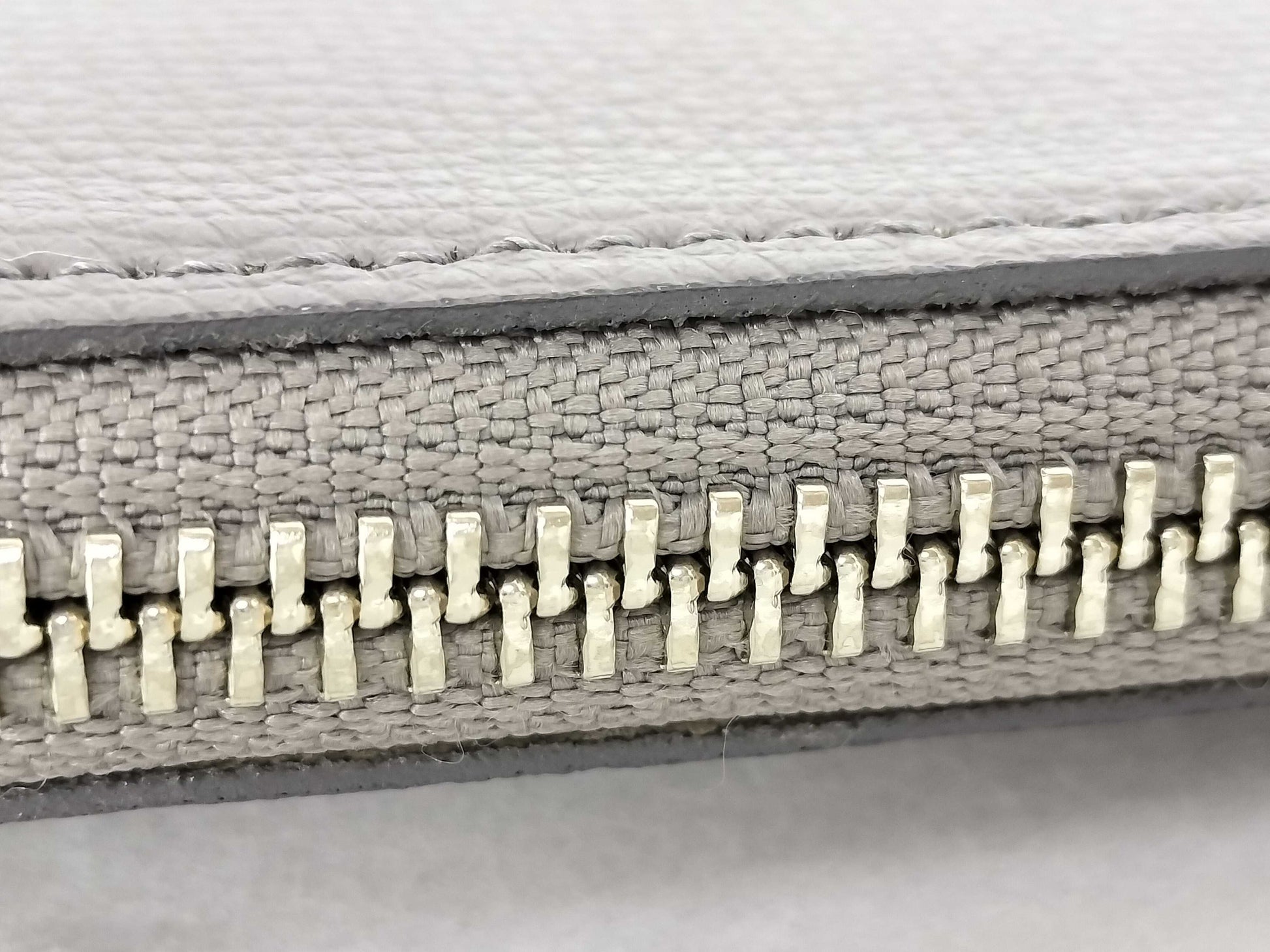 A.D.M.J. Shoulder Wallet Leather Gray x White Shoulder Bag