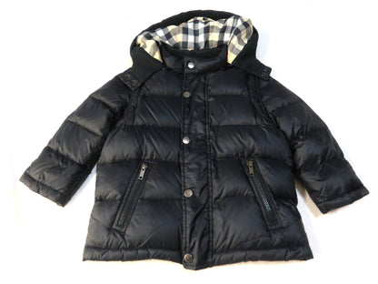 BURBERRY London Kids 3-Way Down Jacket, Nylon, Black, 100% Cotton