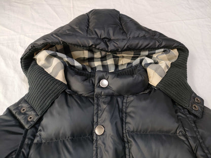 BURBERRY London Kids 3-Way Down Jacket, Nylon, Black, 100% Cotton