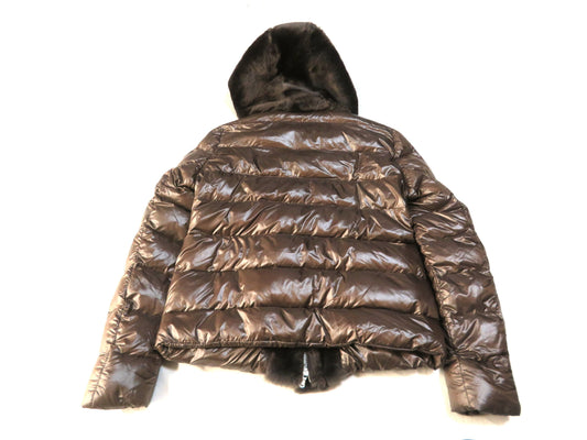Emmety Mouton Down Jacket, Brown, Size 38