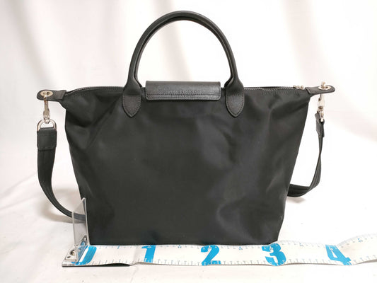 LONG CHAMP 2-Way Le Pliage Shoulder Bag, Nylon, Black
