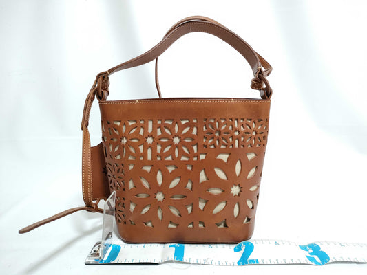 Genten Cutwork Leather Shoulder Bag