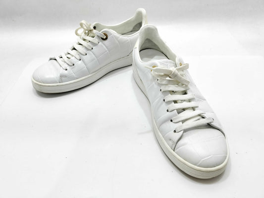 LOUIS VUITTON LOUIS VUITTON Louis Vuitton Crocodile Embossed Leather Sneakers Size 35 1/2 Sneakers