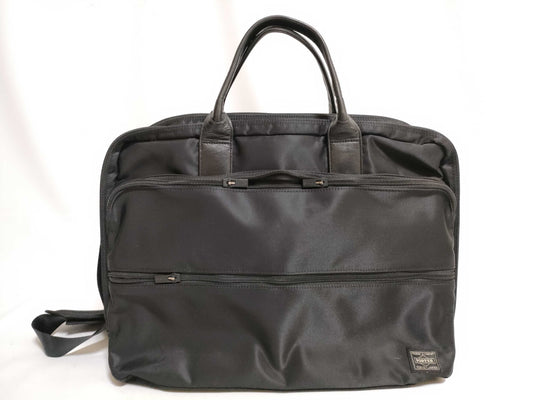 PORTER TIME 2-Way Briefcase L Black 655-06167 Business Bag, Excellent Condition