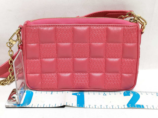 LOUIS VUITTON Damier Troca Leather Shoulder Bag M59049 Pink