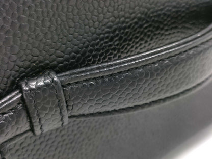 CHANEL Caviar Skin Coco Mark Vertical Vanity Handbag
