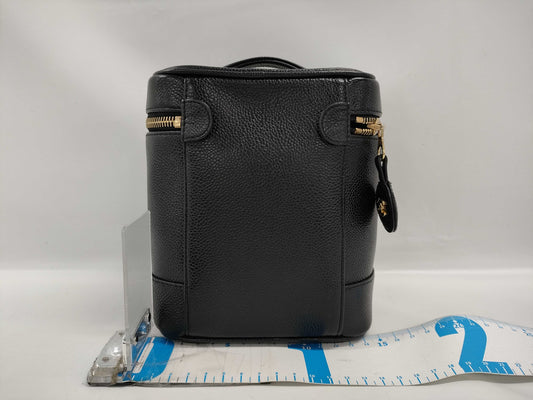 CHANEL Caviar Skin Coco Mark Vertical Vanity Handbag