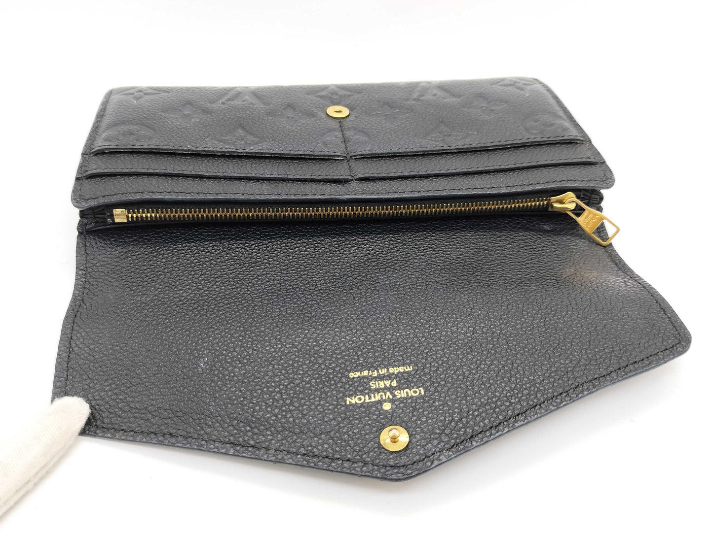 LOUIS VUITTON SP 1195 Monogram Empreinte Long Wallet in Black