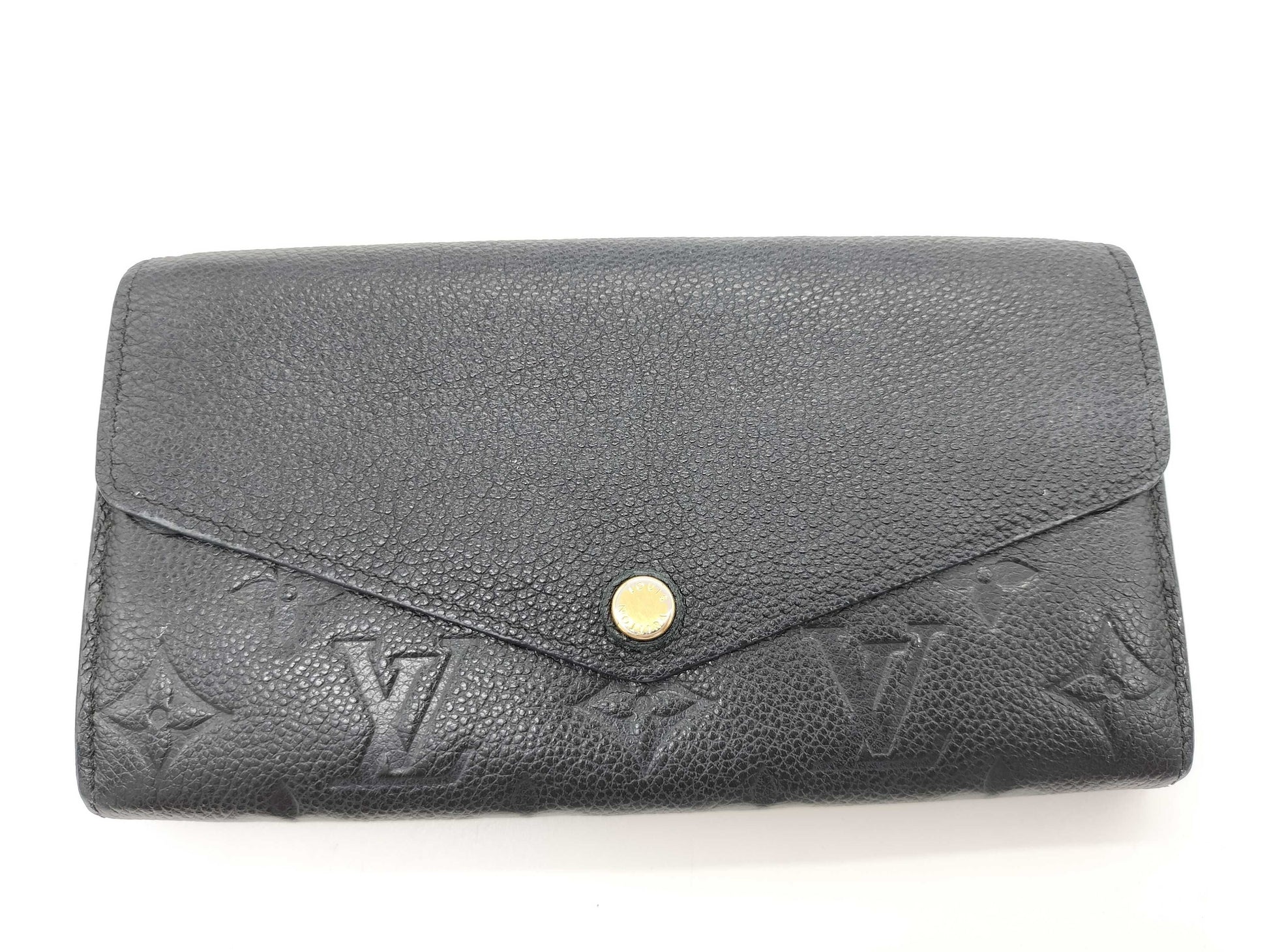 LOUIS VUITTON SP 1195 Monogram Empreinte Long Wallet in Black