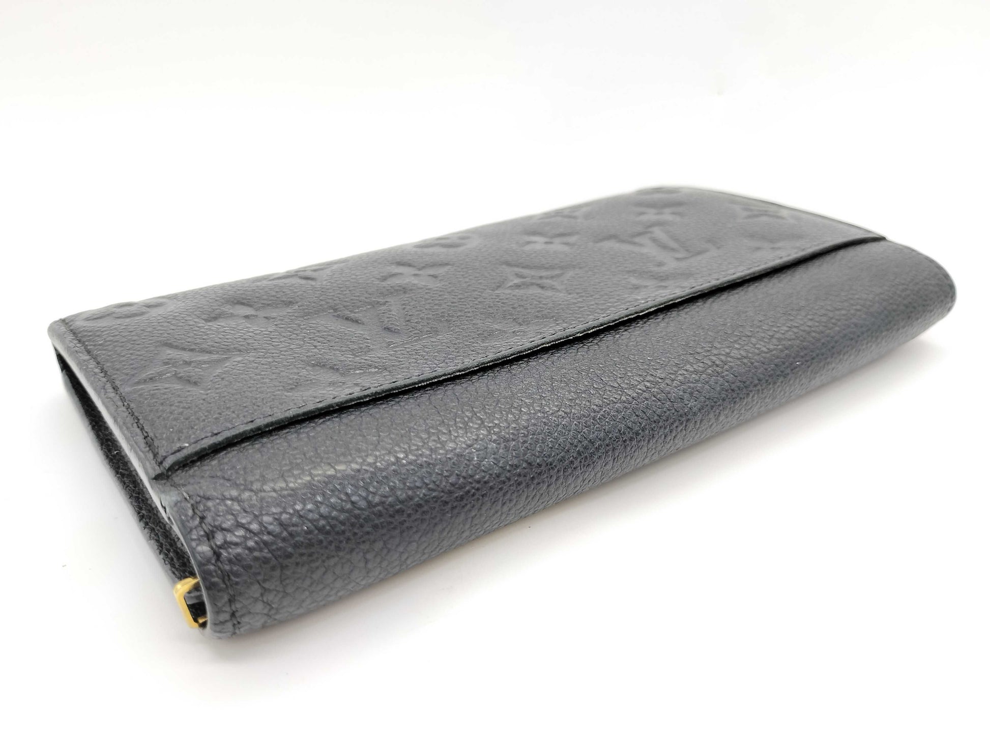 LOUIS VUITTON SP 1195 Monogram Empreinte Long Wallet in Black