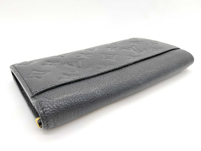 LOUIS VUITTON SP 1195 Monogram Empreinte Long Wallet in Black