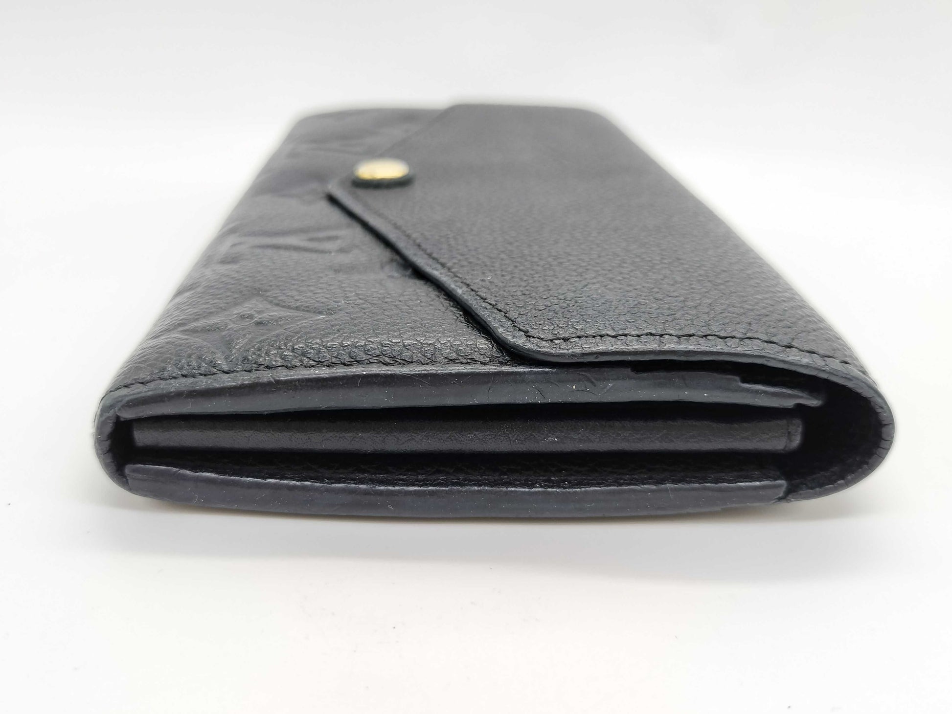 LOUIS VUITTON SP 1195 Monogram Empreinte Long Wallet in Black