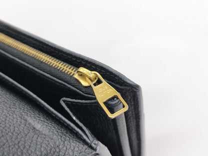 LOUIS VUITTON SP 1195 Monogram Empreinte Long Wallet in Black