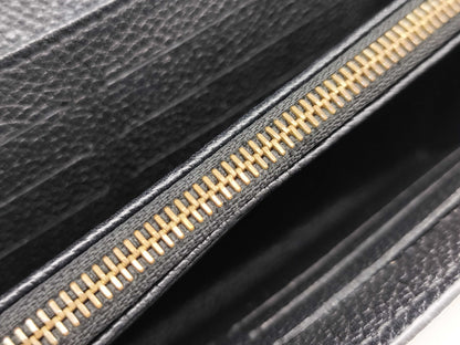 LOUIS VUITTON SP 1195 Monogram Empreinte Long Wallet in Black