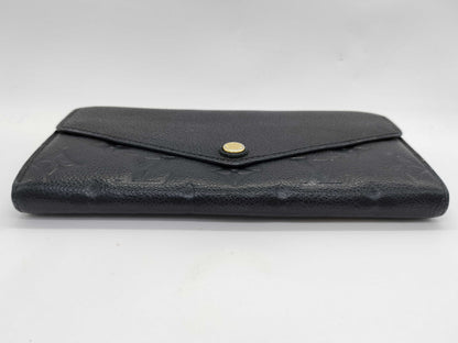 LOUIS VUITTON SP 1195 Monogram Empreinte Long Wallet in Black