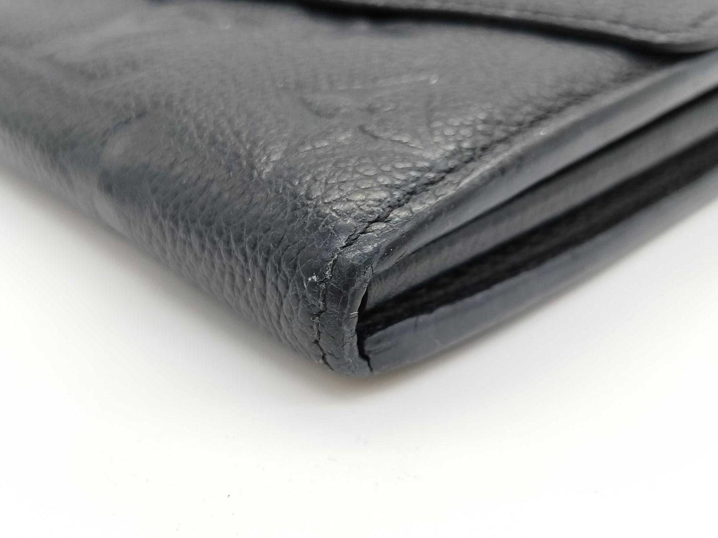 LOUIS VUITTON SP 1195 Monogram Empreinte Long Wallet in Black