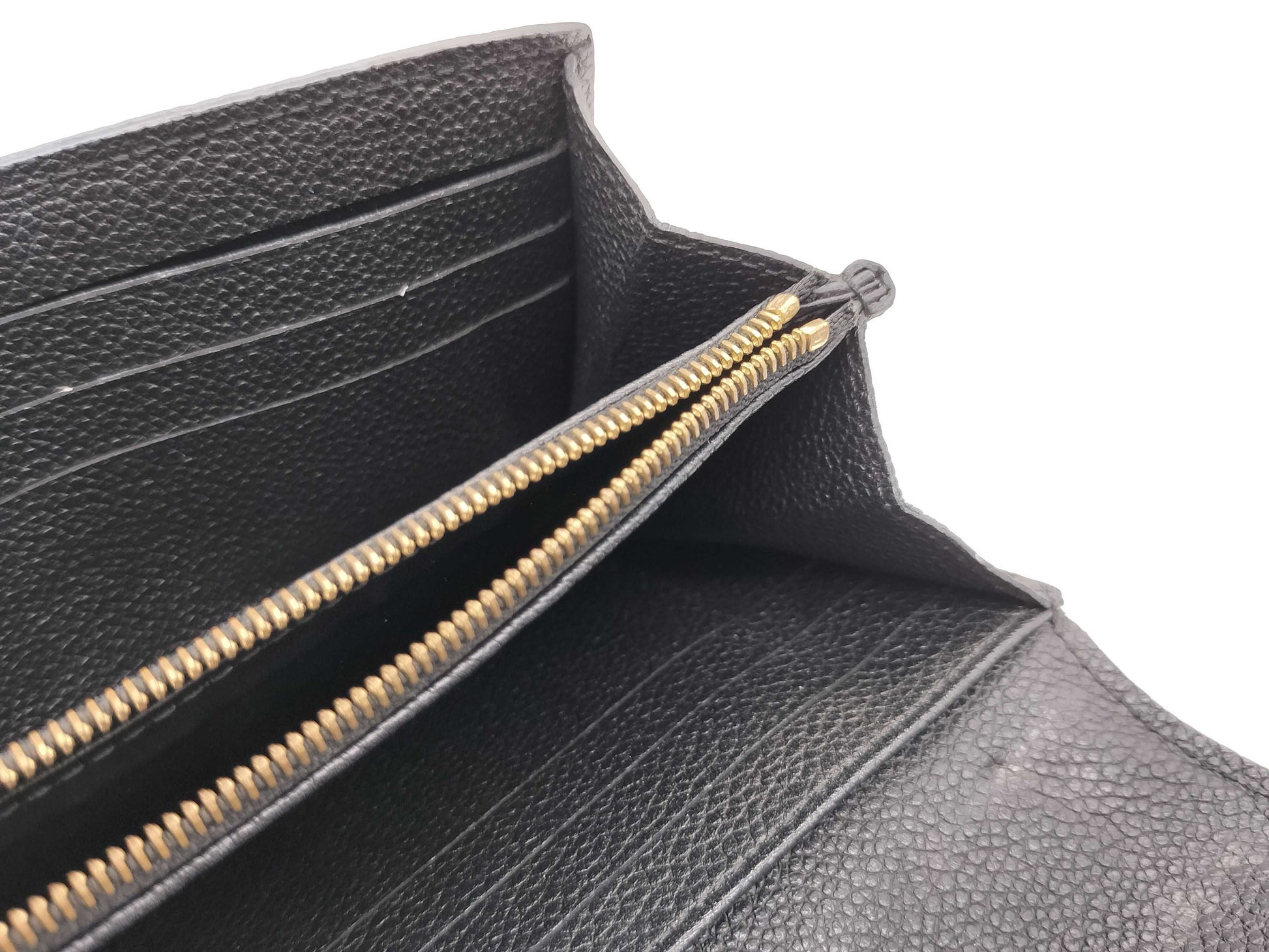LOUIS VUITTON SP 1195 Monogram Empreinte Long Wallet in Black