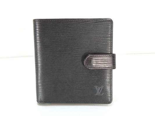 LOUIS VUITTON Epi Leather Wallet Black