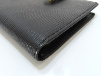 LOUIS VUITTON Epi Leather Wallet Black