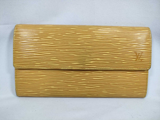 LOUIS VUITTON Epi Long Wallet Yellow