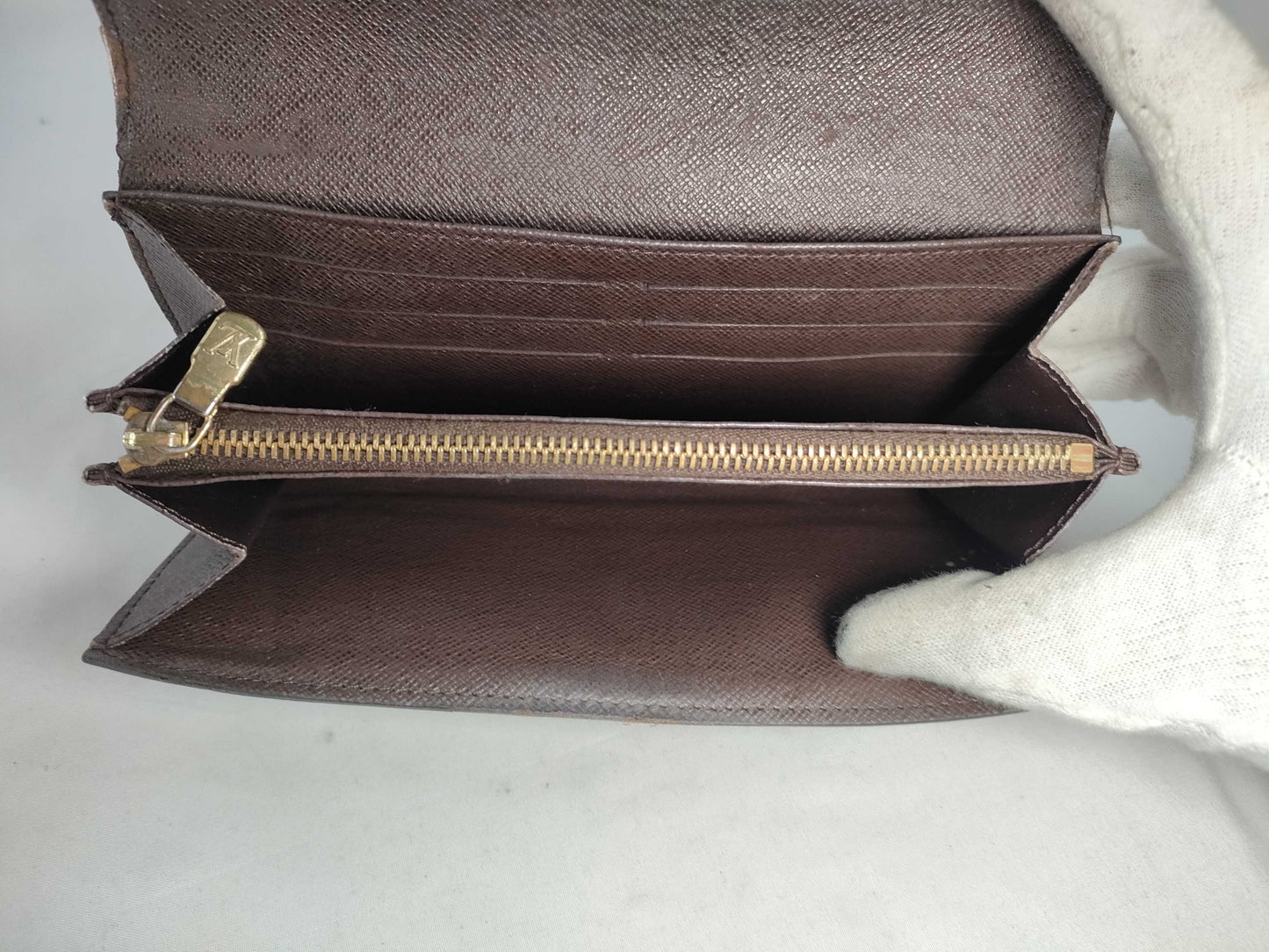 LOUIS VUITTON [Serial Number] CT1132 Damier Louis Vuitton Long Wallet Damier Zipper Wallet