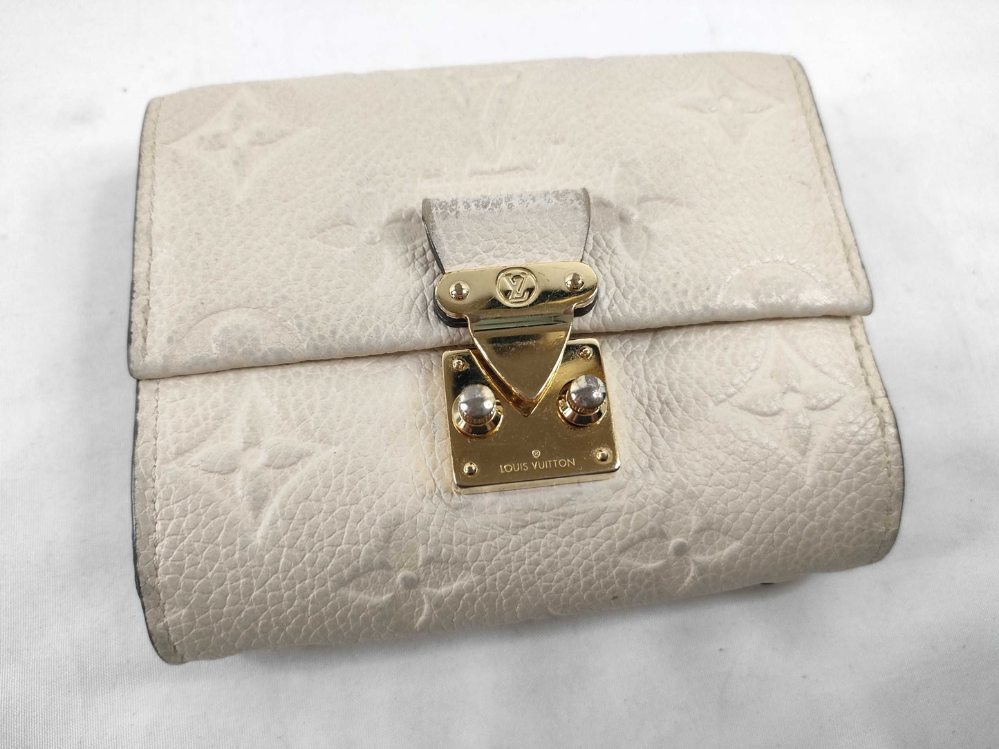 LOUIS VUITTON [Serial Number] Unidentified Monogram Empreinte Wallet, Beige