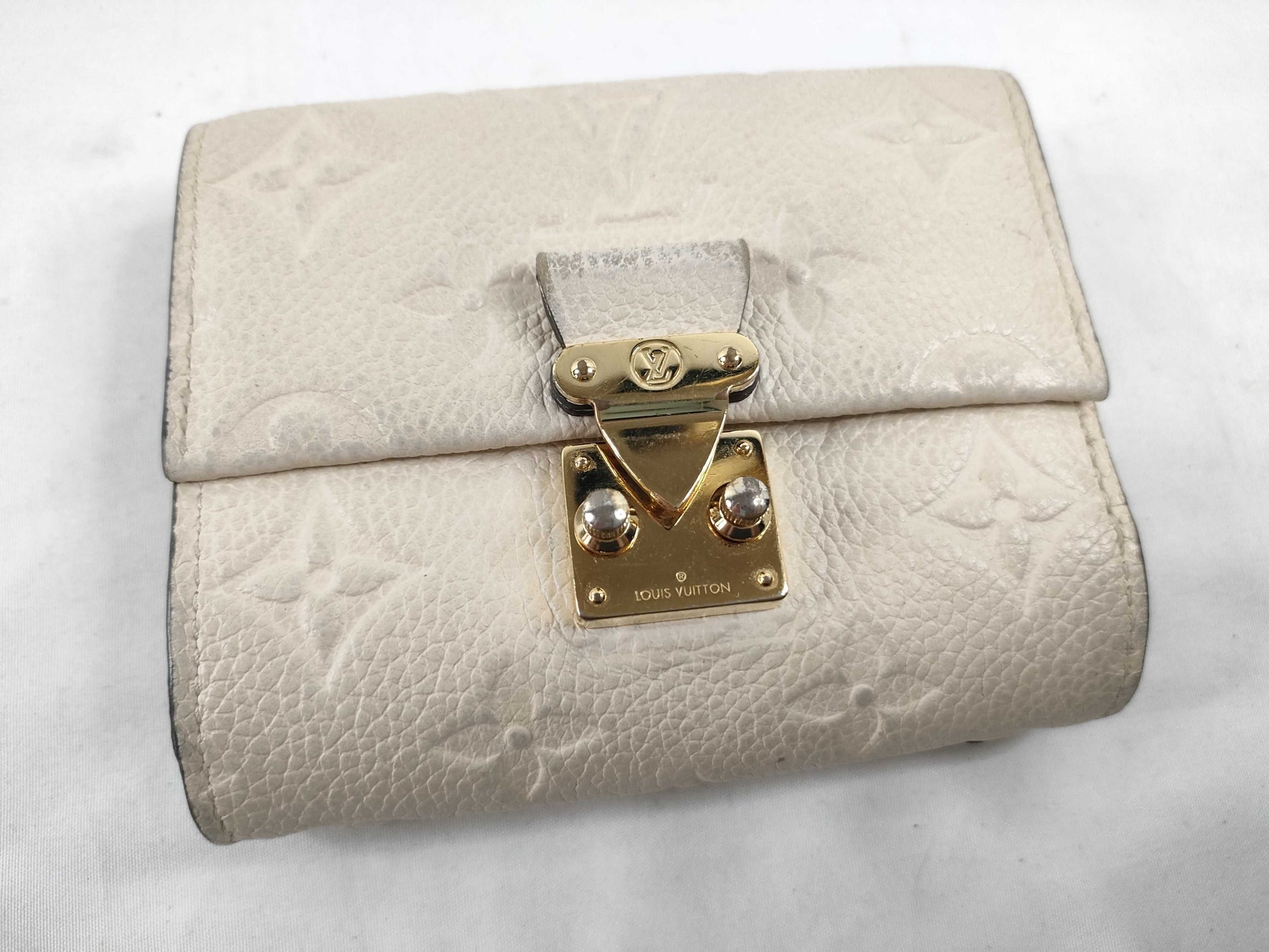 LOUIS VUITTON [Serial Number] Unidentified Monogram Empreinte Wallet, Beige