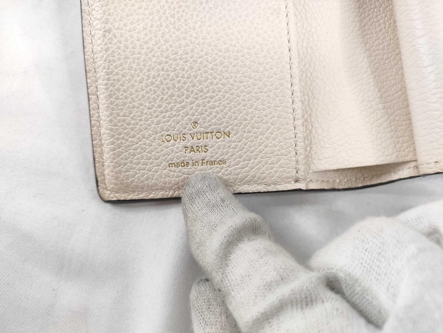 LOUIS VUITTON [Serial Number] Unidentified Monogram Empreinte Wallet, Beige