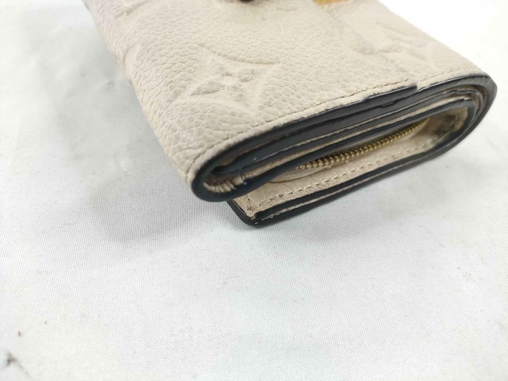 LOUIS VUITTON [Serial Number] Unidentified Monogram Empreinte Wallet, Beige