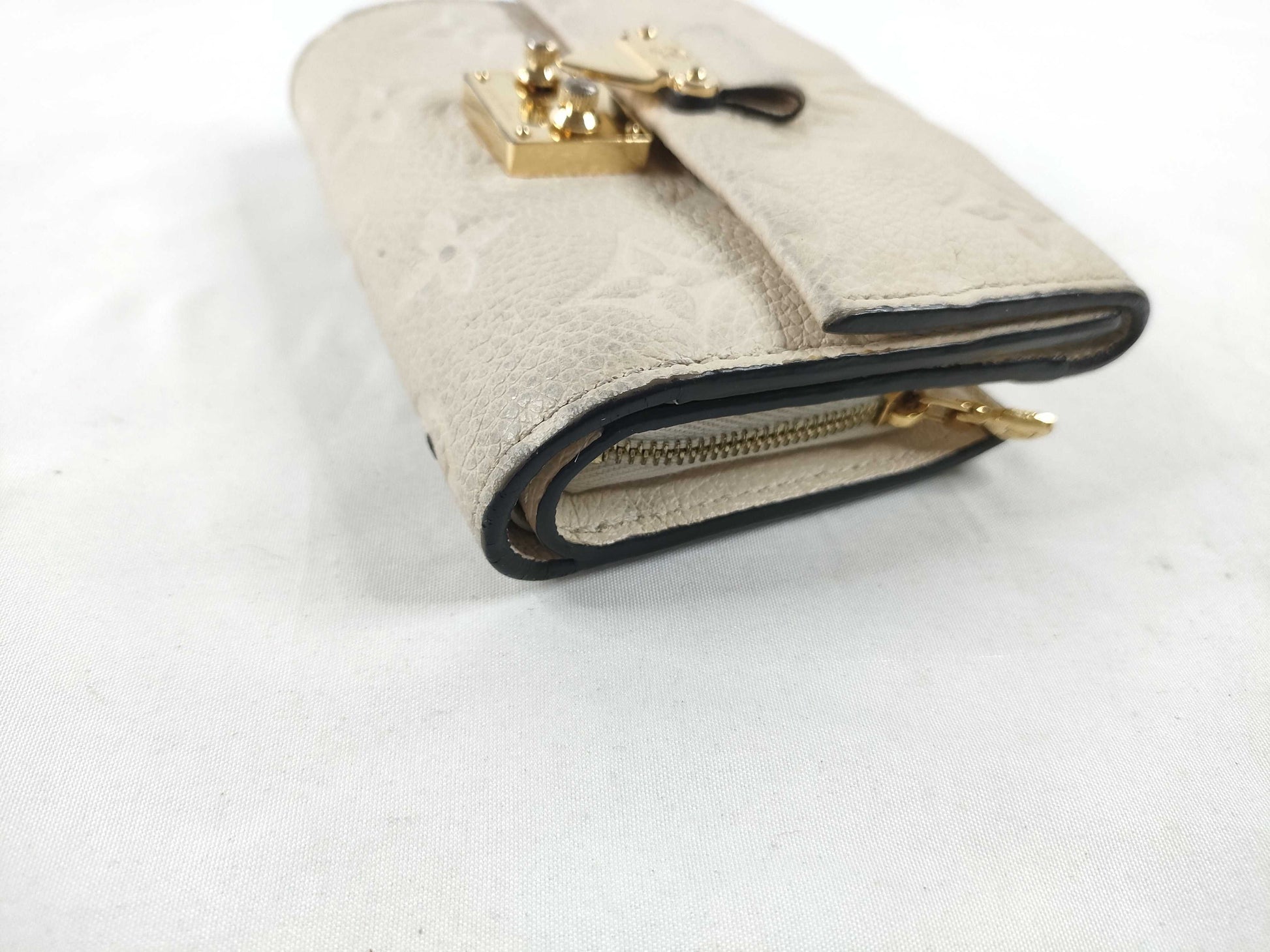 LOUIS VUITTON [Serial Number] Unidentified Monogram Empreinte Wallet, Beige