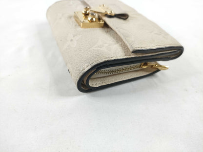 LOUIS VUITTON [Serial Number] Unidentified Monogram Empreinte Wallet, Beige