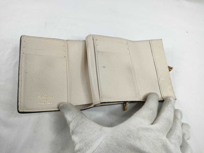 LOUIS VUITTON [Serial Number] Unidentified Monogram Empreinte Wallet, Beige