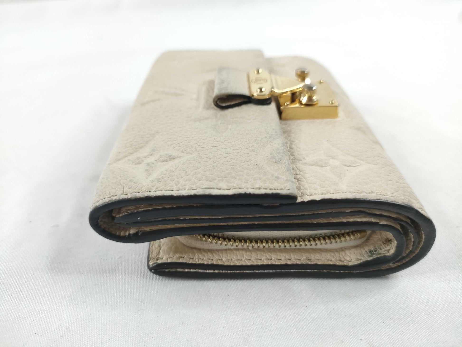 LOUIS VUITTON [Serial Number] Unidentified Monogram Empreinte Wallet, Beige
