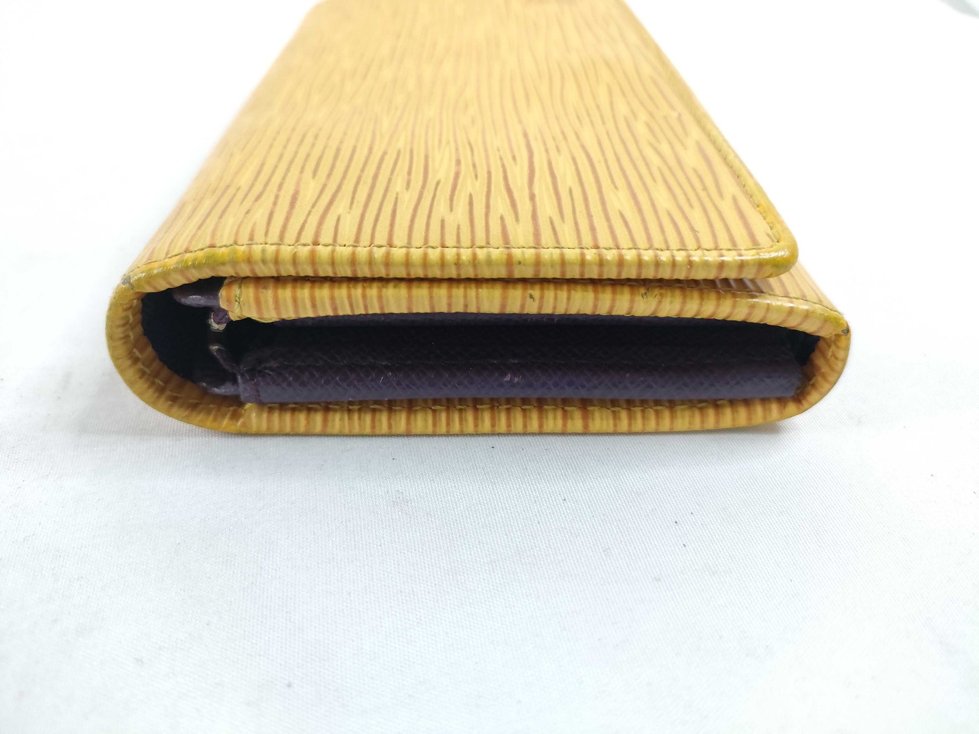LOUIS VUITTON [Serial Number] SR0082 Epi Leather Bifold Wallet in Yellow